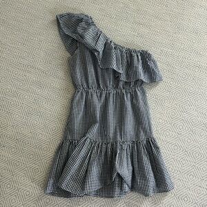 MinkPink Gingham one shoulder dress